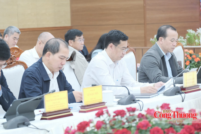 Representatives of provincial departments and agencies at the working session.
