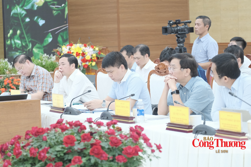 Delegates attend the working session.