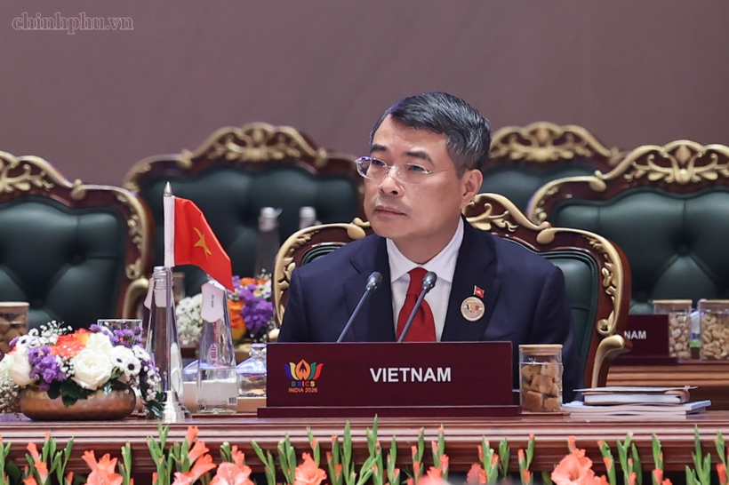 Prime Minister Le Minh Hung attends the 18th BRICS Summit session. Photo: chinhphu.vn