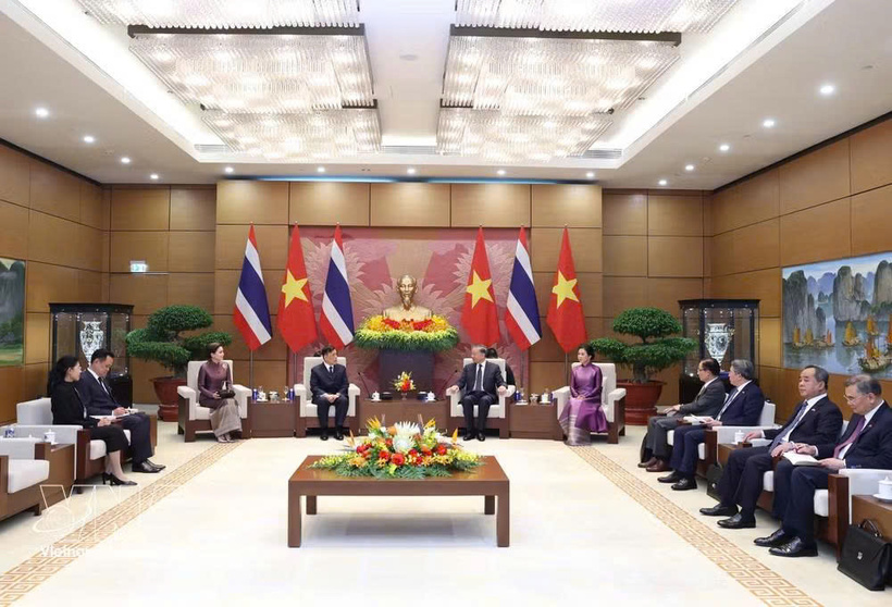 General Secretary of the Communist Party of Vietnam Central Committee and President To Lam, and King of Thailand Maha Vajiralongkorn Phra Vajiraklaochaoyuhua at their talks in Hanoi on September 15, 2026. Photo: VNA