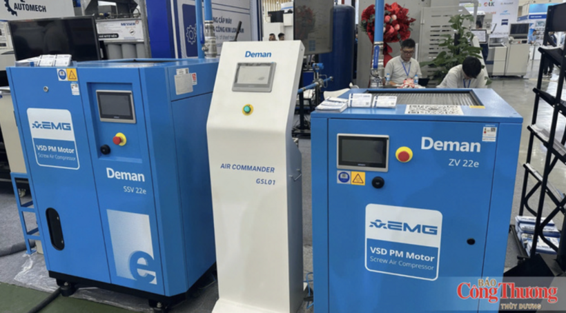 Deman screw air compressor products from AEMG International Joint Stock Company showcased at GREENTECH HA NOI 2026.