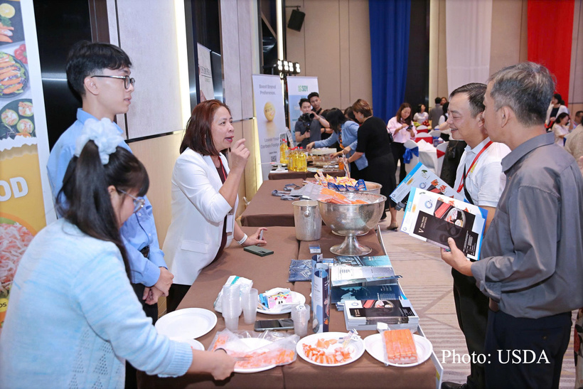 Visitors at USDA’s Cooperator Booths.