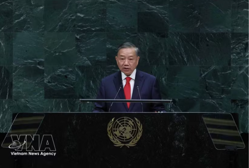 General Secretary of the Communist Party of Viet Nam Central Committee and President To Lam addresses the high-level general debate of the 81st session of the United Nations General Assembly (UNGA 81) at the UN headquarters in New York on September 22, 2026. (Photo: VNA)