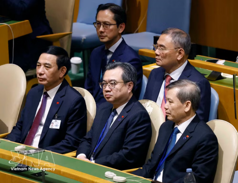 Members of the Vietnamese delegation attend the high-level general debate of the 81st session of the United Nations General Assembly in New York on September 22, 2026. (Photo: VNA)
