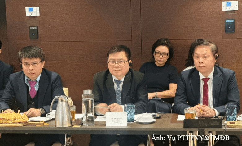 Deputy Minister of Industry and Trade Truong Thanh Hoai at bilateral meetings with partners.