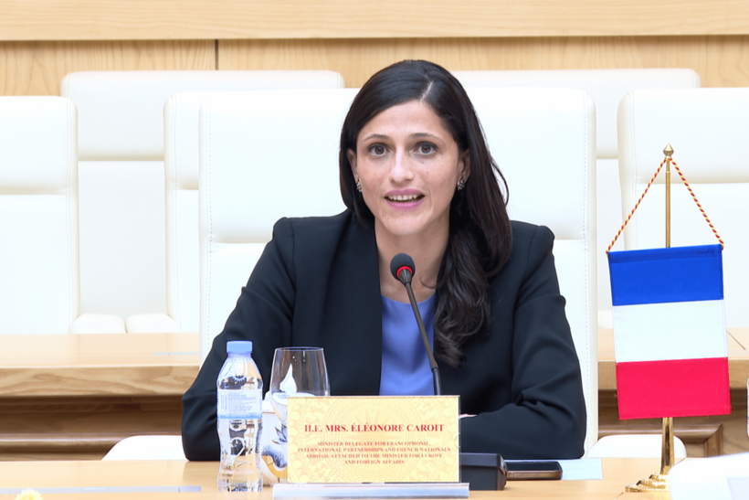Eleonore Caroit, Minister Delegate for Francophonie, International Partnerships and French Nationals Abroad, attached to the French Minister for Europe and Foreign Affairs.