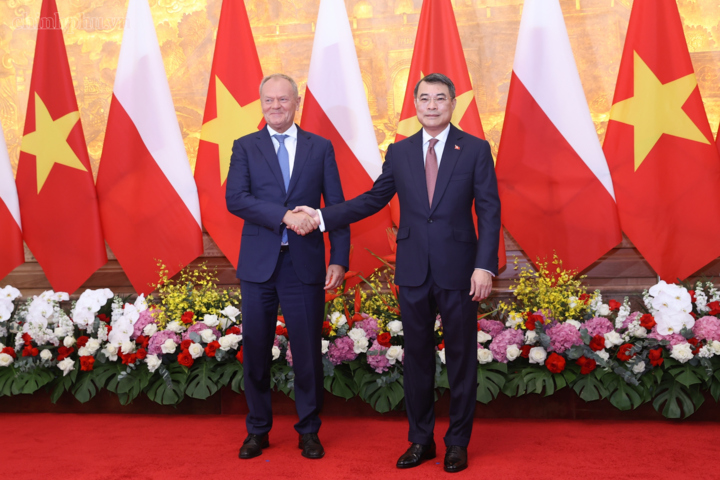 Prime Minister Le Minh Hung and Polish Prime Minister Donald Tusk