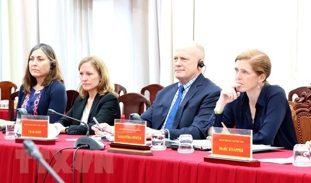 The United States Agency for International Development (USAID) delegation at the event (Photo: VNA)