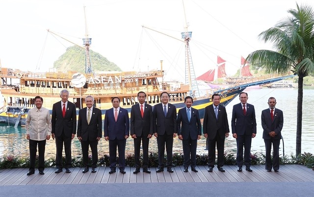 Prime Minister Phạm Minh Chính along with ASEAN leaders posed for a photograph prior to the opening of the 42nd ASEAN Summit in Indonesia on Wednesday morning. — VNA/VNS Photo Dương Giang