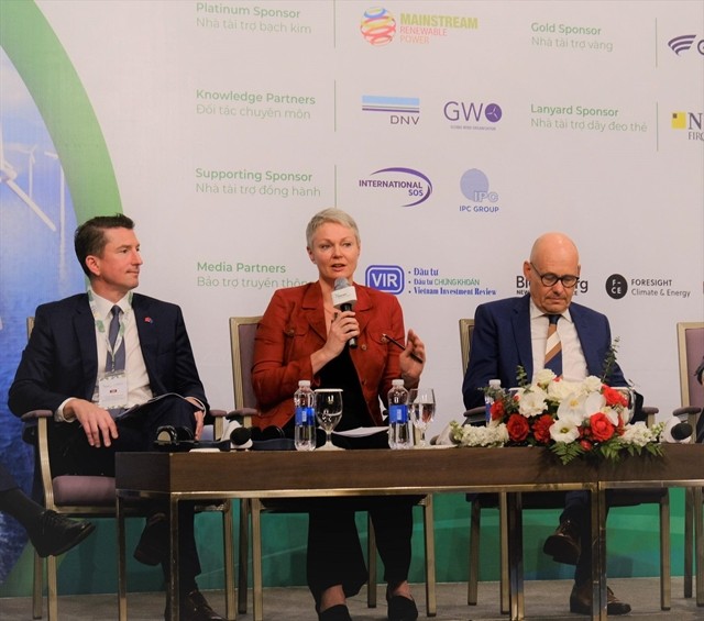 Norwegian Ambassador to Việt Nam Hilde Solbakken at the Viêt Nam Wind Electricity Conference in 2022. Photo courtesy of the embassy Norwegian Ambassador to Việt Nam Hilde Solbakken at the Viêt Nam Wind Electricity Conference in 2022. Photo courtesy of the embassy