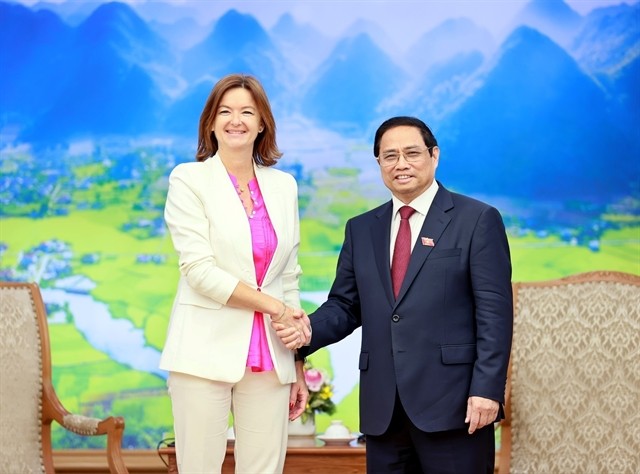 Prime Minister Phạm Minh Chính (right) met with the visiting Slovenian Deputy Prime Minister and Minister of Foreign and European Affairs Tanja Fajon on Tuesday. — VNA/VNS Photo Dương Giang Prime Minister Phạm Minh Chính (right) met with the visiting Slovenian Deputy Prime Minister and Minister of Foreign and European Affairs Tanja Fajon on Tuesday. — VNA/VNS Photo Dương Giang