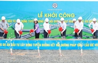Hanoi starts work on road connecting Phap Van-Cau Gie expressway with Ring Road 3