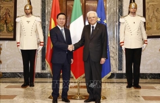 Vietnamese, Italian Presidents agree on major measures to enhance strategic partnership