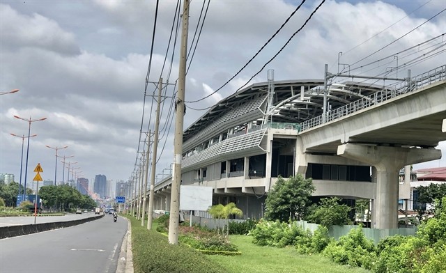 Construction of a station on the HCM City’s metro line No.1 between Bến Thành Market in District 1 and Suối Tiên Theme Park in Thủ Đức city. — VNS Photo Nguyễn Diệp