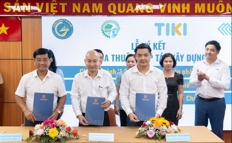 At the signing ceremony.