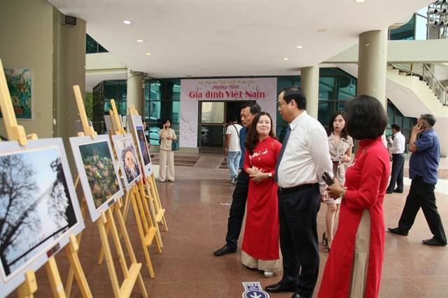 Attendees at the exhibition of the best photos of the contest. Photo courtesy of the organisers Attendees at the exhibition of the best photos of the contest. Photo courtesy of the organisers