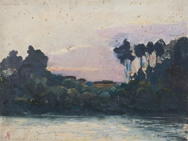 Lac au crépuscule (Twilight Lake) by Hàm Nghi.  Lac au crépuscule (Twilight Lake) by Hàm Nghi.