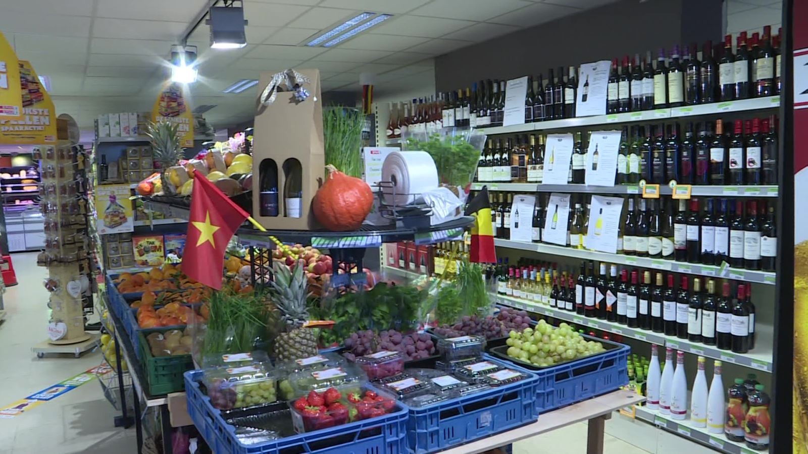 Vietnamese goods in a Belgian supermarket Vietnamese goods in a Belgian supermarket