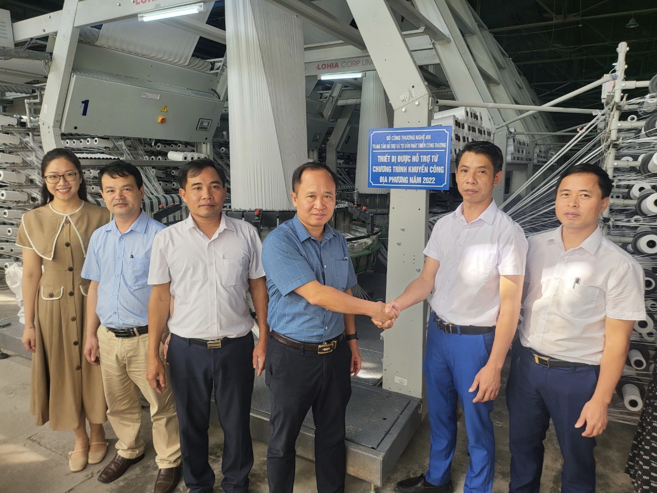 Testing equipment and machinery financed by industry promotion funding - photo: Thuy Linh