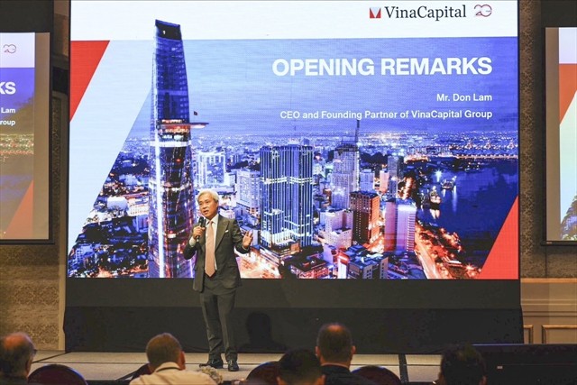 Don Lam, CEO and Founding Partner of VinaCapital Group, delivers the opening remarks at its 2023 Investor Conference in HCM City. — Photo courtesy of VinaCapital Don Lam, CEO and Founding Partner of VinaCapital Group, delivers the opening remarks at its 2023 Investor Conference in HCM City. — Photo courtesy of VinaCapital
