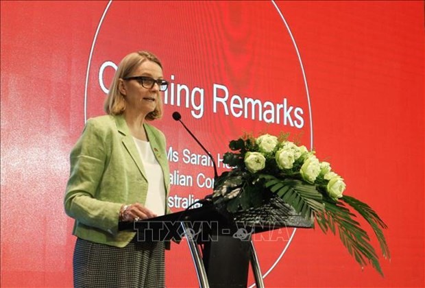  Australian Consul General in Ho Chi Minh City Sarah Hooper speaks at the event. (Photo: VNA)