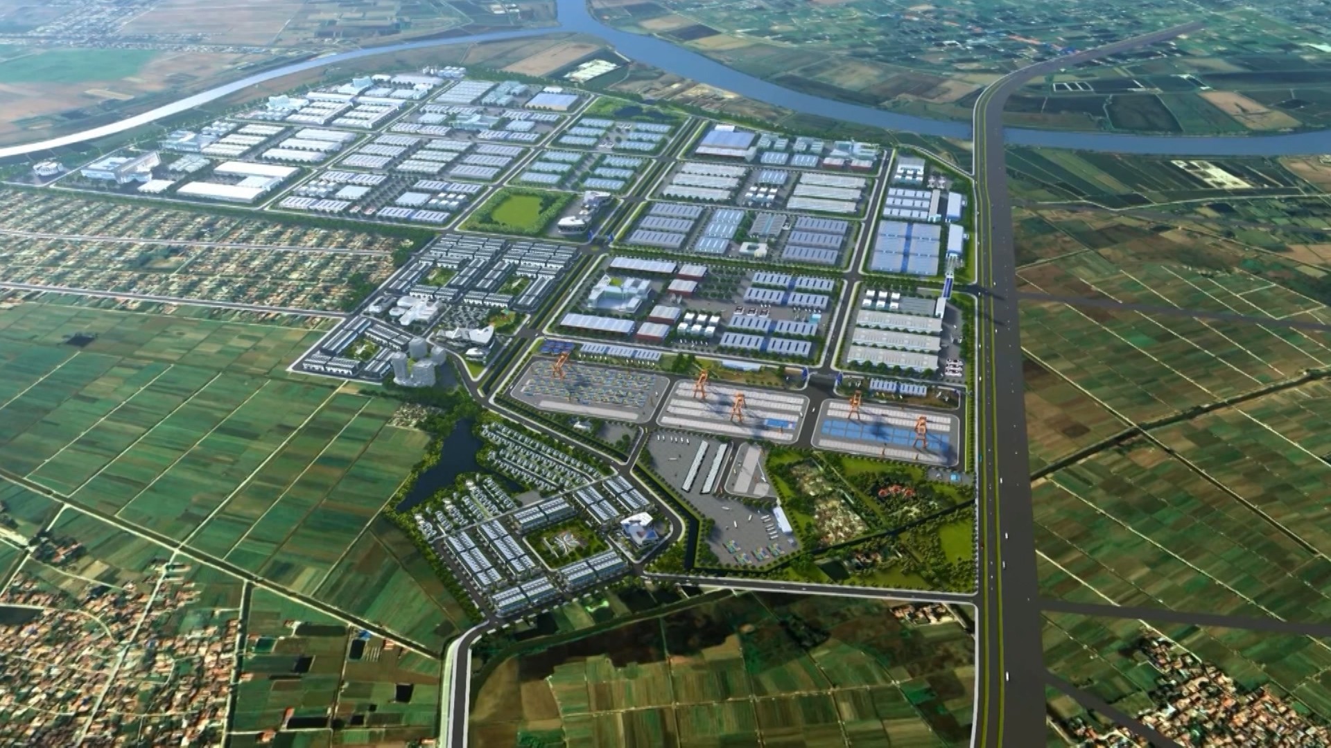An artist’s view of the Vietnam-Singapore Industrial Park in Thai Binh Province - photo: thaibinh.gov.vn