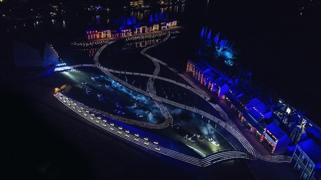 A night art performance staged at Hội An Memories Land in the ancient town of Hội An. There will be a series of art performances here throughout the summer months.