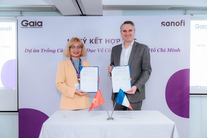 Memorandum of understanding signing ceremony between Sanofi Vietnam and Gaia Nature Conservation Center