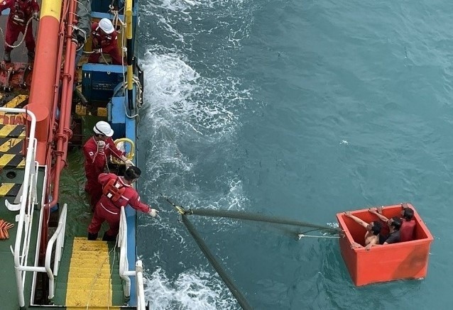 Oil and gas workers rescue fishermen in distress at sea