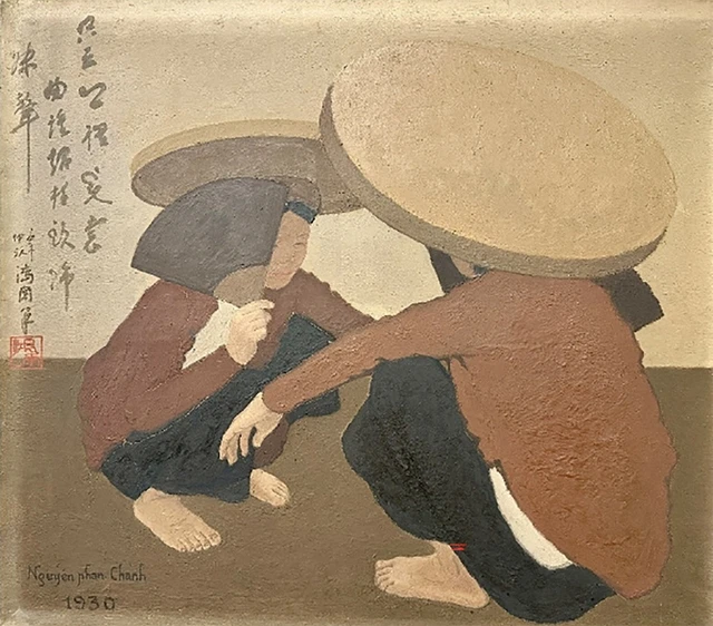 Painting Les Chanteuses de Campagne by Nguyễn Phan Chánh
