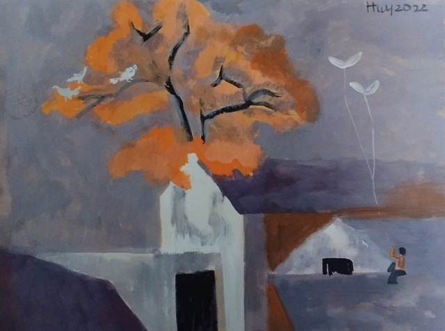 A painting at the exhibition. 