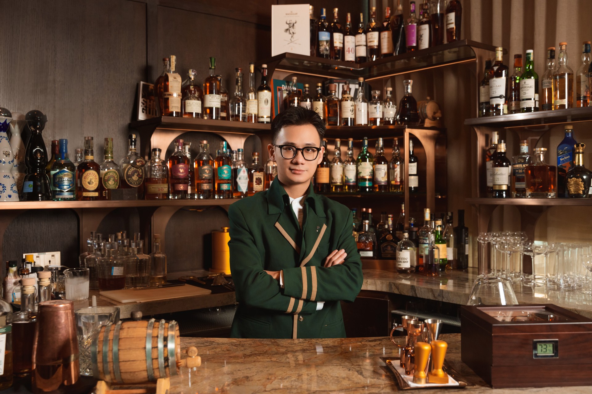 Bartender Nguyễn Ngọc Khánh is a rising star in Hà Nội's bartending community.