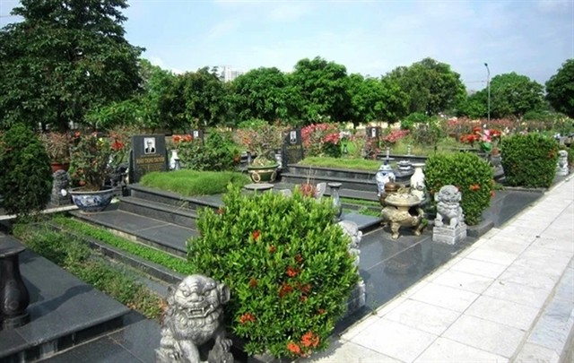 A corner in Mai Dịch Cemetary. Photo courtesy of the Hanoi Funeral Committee
