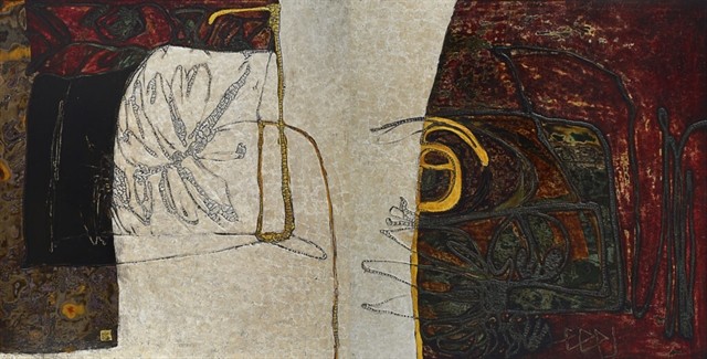 Lacquer painting by Công Kim Hoa - 2018