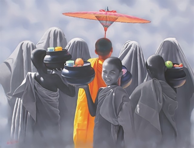 Oil on canvas by Aung Kyaw Htet 2011