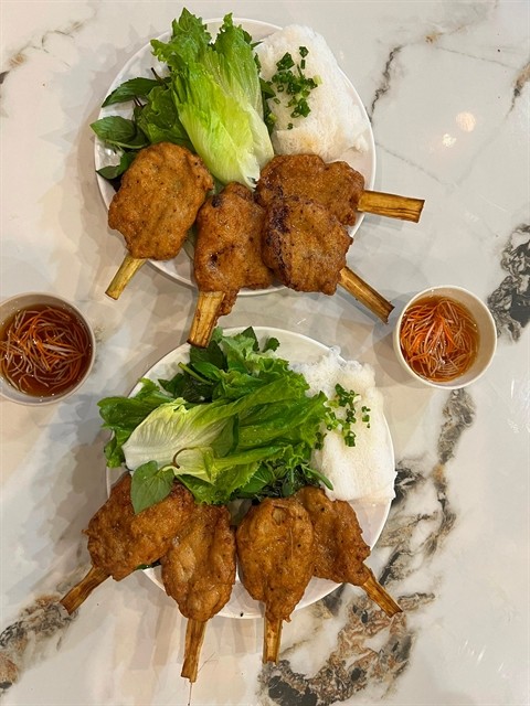 Sugarcane shrimp paste, locally known as chạo tôm, is among Việt Nam's must-try dishes. Photo khoahocphothong.vn