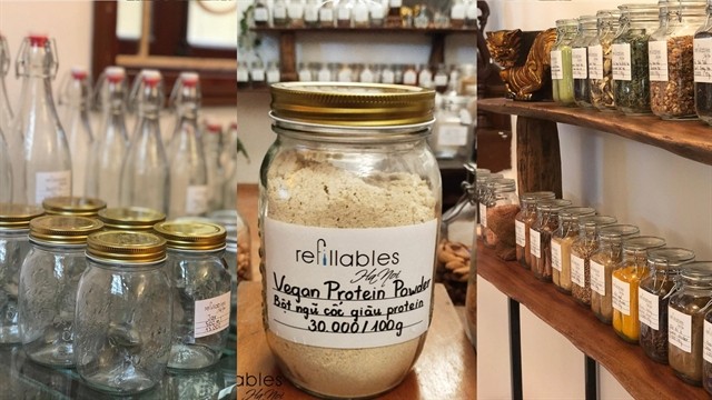 Customers have the option to bring their containers or use those provided by the shop, refilling as much or as little as they need. Photos courtesy of Michael Hytinen