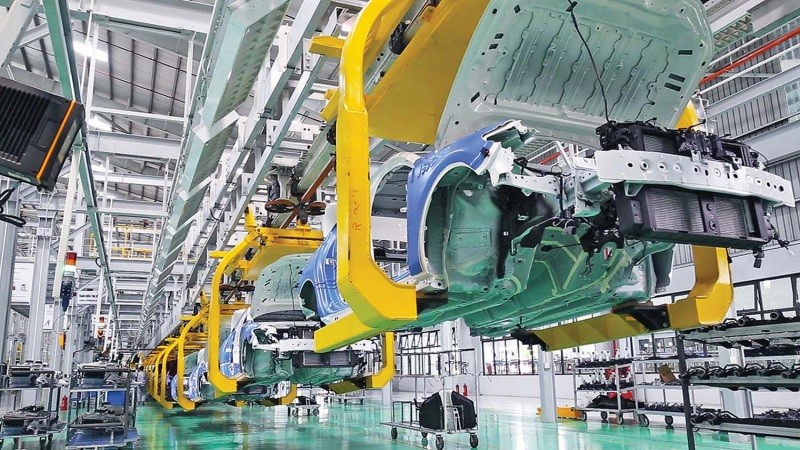 Mazda car assembly line in Vietnam