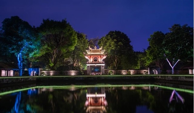 Photo shows the Temple of Literature by night. The Culture Festival for Peace 2024 will promote Hà Nội and it's heritage. VNA Photo Photo shows the Temple of Literature by night. The Culture Festival for Peace 2024 will promote Hà Nội and it's heritage. VNA Photo