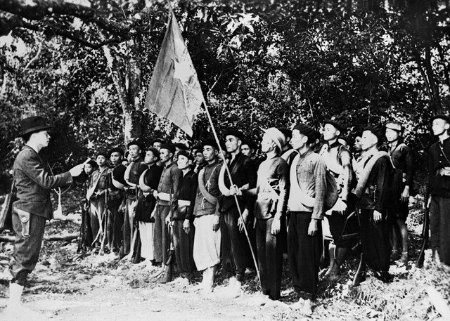 The Vietnam Propaganda and Liberation Team, the predecessor of the Vietnam People's Army, was established on December 22, 1944 with 34 members under the command of Võ Nguyên Giáp, who later became general and commander-in-chief of the VPA. VNA/VNS Photo. VNA/VNS Photo