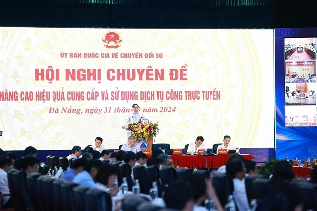 Prime Minister Phạm Minh Chính speaks at the conference on Saturday. — VNA/VNS Photo