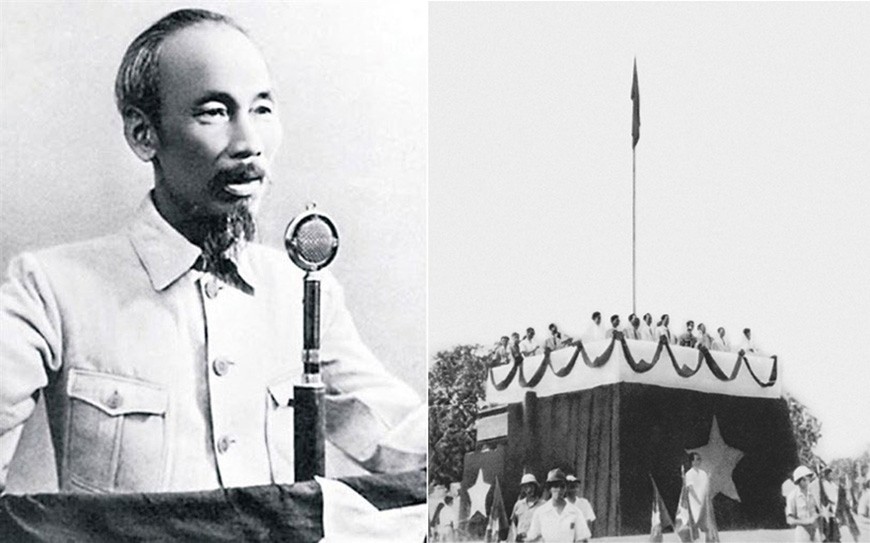President Ho Chi Minh read the Declaration of Independence at Ba Dinh Square in Hanoi on September 2, 1945, proclaiming the birth of the Democratic Republic of Vietnam, now Socialist Republic of Vietnam. (File photo)