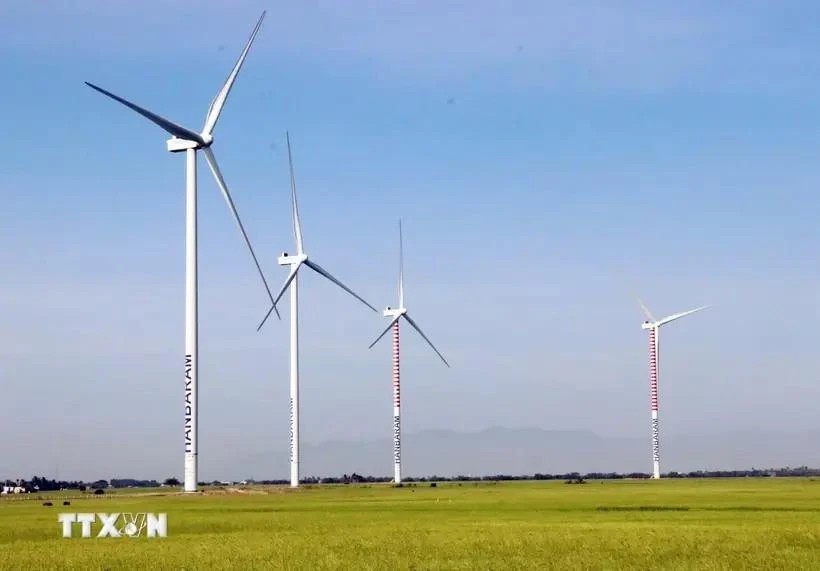 Turbines of the Hanbaram wind power project in Bac Phong commune of Thuan Bac district, Ninh Thuan province (Illustrative photo: VNA)