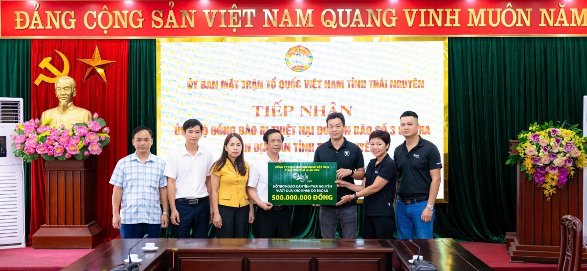 reflecting Carlsberg Vietnam's commitment to social responsibility and community support during challenging times.