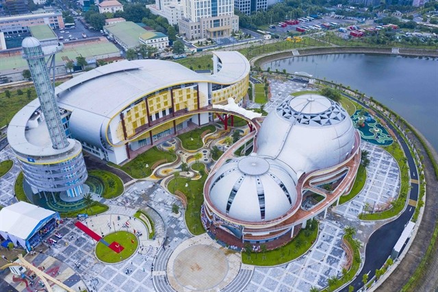 The new Hà Nội Children Cultural Complex features an observatory tower and a playground divided into two areas, A and B, connected by a X-shaped bridge. — VNA/VNS Photo Minh Đức The new Hà Nội Children Cultural Complex features an observatory tower and a playground divided into two areas, A and B, connected by a X-shaped bridge. — VNA/VNS Photo Minh Đức