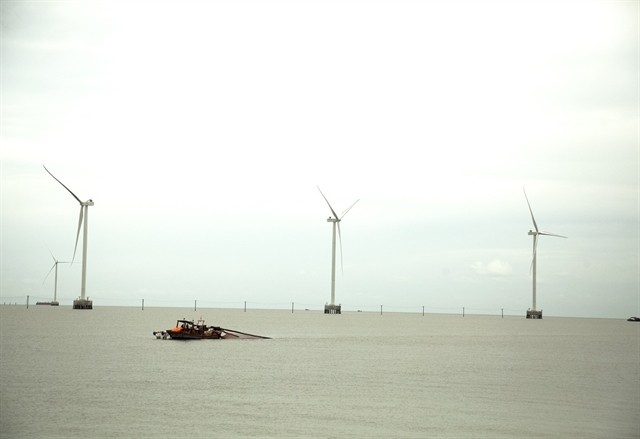 The Wind Power Plant No 5 in Bến Tre Province’s Thạnh Phú District. — VNA/VNS Photo Hồng Đạt