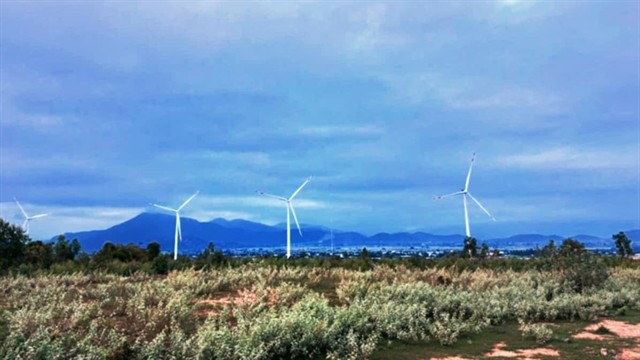 Windmills at Thuận Bình Wind Power Company in Bình Thuận Province. The company's engineers have assumed windmill operations and maintenance services since 2021. — VNS Photo Khánh Dương