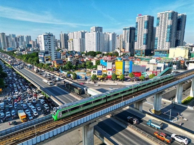 The Cát Linh-Hà Đông metro line. VNA/VNS Photo Tuấn Anh