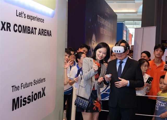 An AI expo was held in Hanoi in August. The Government has made great strides in supporting and promoting the development of AI enterprises in Vietnam. (Photo: VNA)