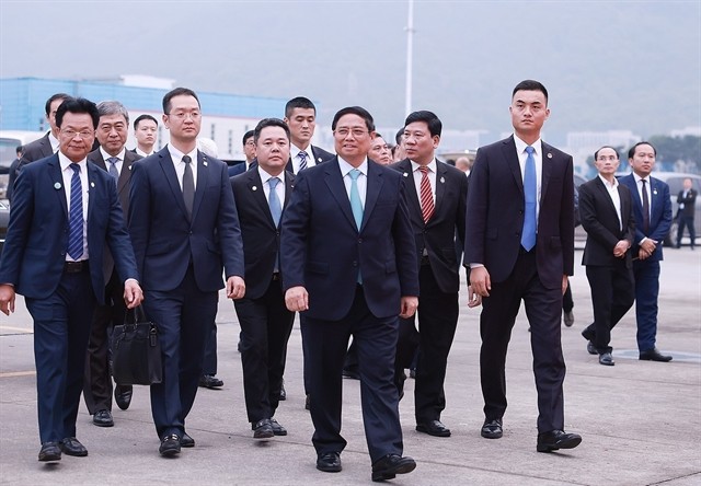 Prime Minister Phạm Minh Chính visits the Chongqing dry port. — VNA/VNS Photo Dương Giang